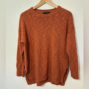 Rachel Zoe Rust Orange Marled Crewneck Sweater